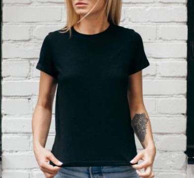 A plain black t shirt