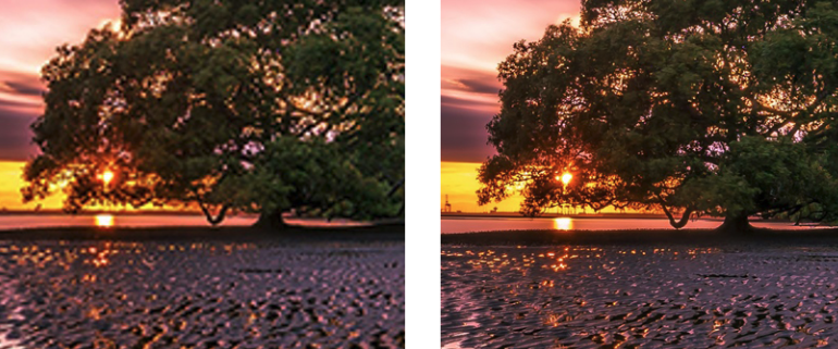 there is two images. One is good quality and the other is not good quality.